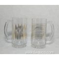 350ml glass craft beer glasses mug with handle